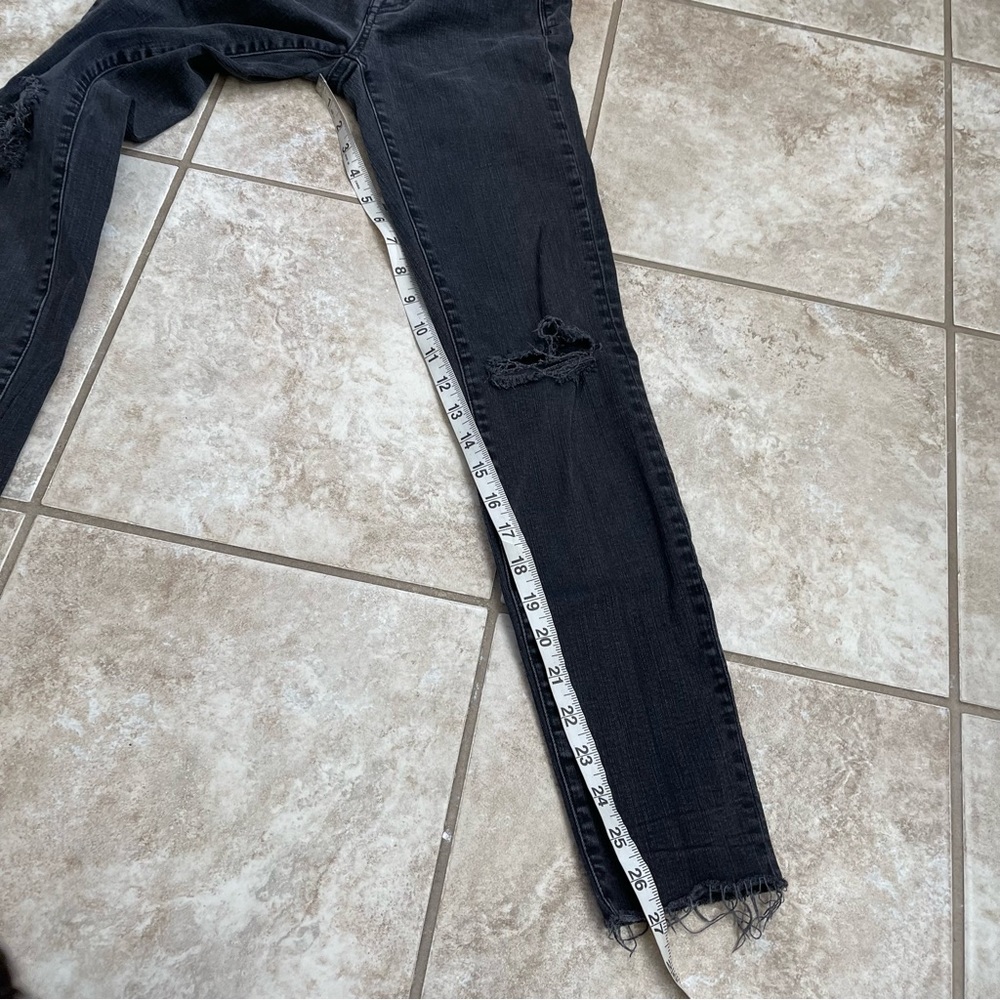 Madewell 9" High Rise Skinny Jeans Women's Size 24 Stretch Denim Dark Wash Black - Picture 4 of 13